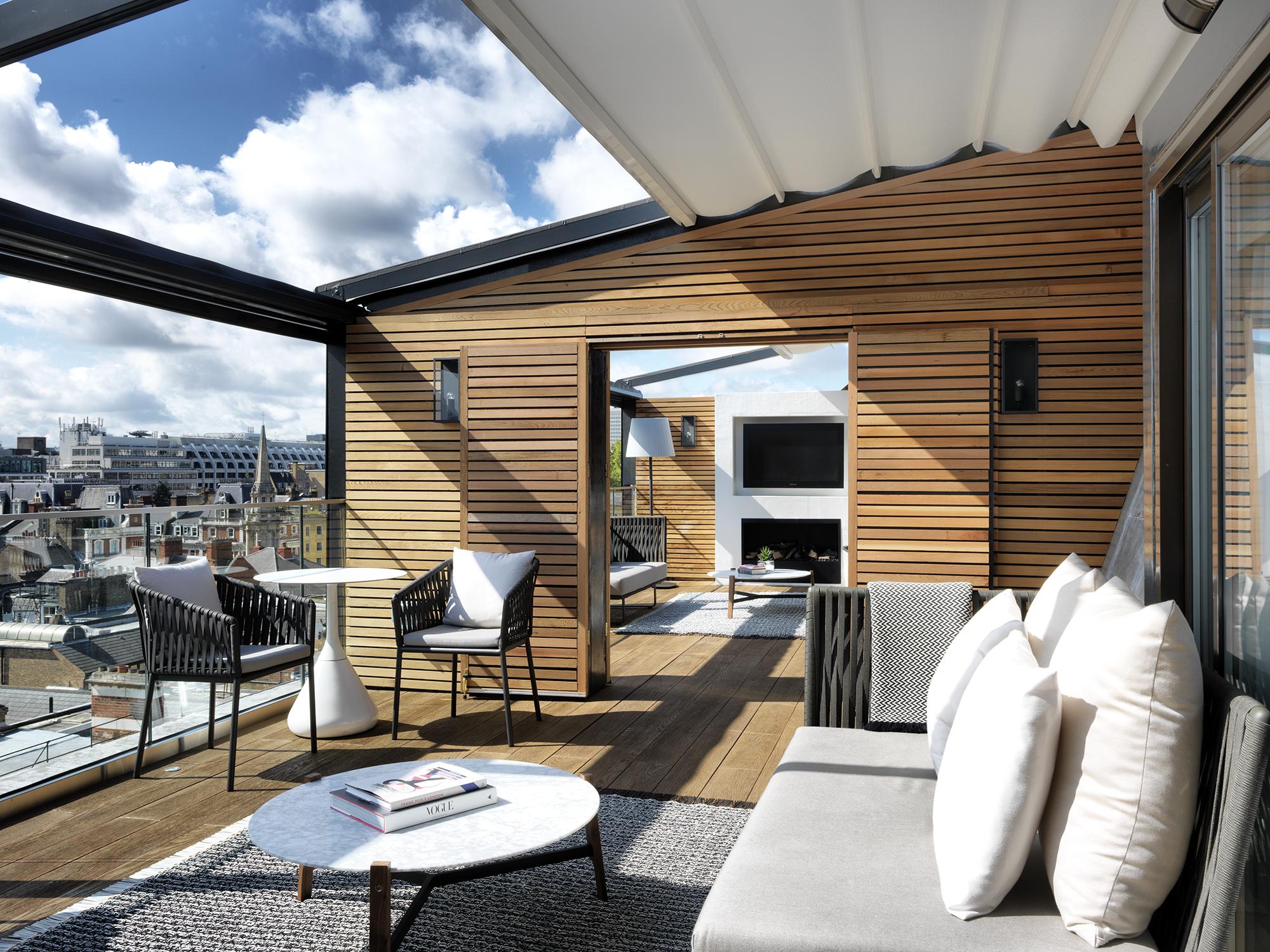 The Marylebone Hotel Londýn Exteriér fotografie The rooftop terrace